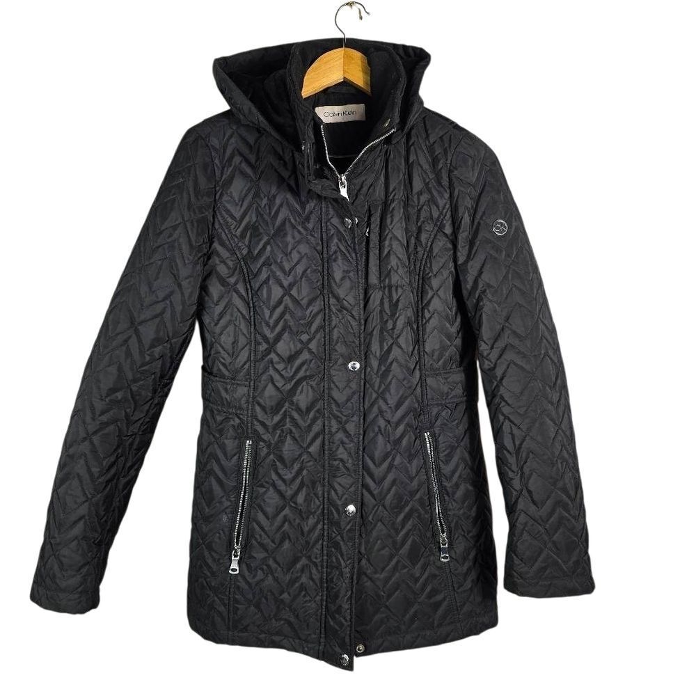 Calvin Klein Black Quilted Jacket Size Small